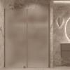 Alcove shower screen Hietakari Forma 317, Mocha frame, super bright satin glass Alcove shower screen Hietakari Forma 317, Mocha frame, super bright satin glass