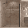 Alcove shower screen Hietakari Forma 317, black frame, bronze tinted glass Alcove shower screen Hietakari Forma 317, black frame, bronze tinted glass