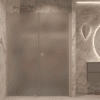 Alcove shower screen Hietakari Forma 317, Sand frame, grey satin glass Alcove shower screen Hietakari Forma 317, Sand frame, grey satin glass