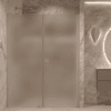 Alcove shower screen Hietakari Forma 317, Sand frame, satin frosted glass Alcove shower screen Hietakari Forma 317, Sand frame, satin frosted glass