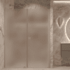 Alcove shower screen Hietakari Forma 317, Sand frame, super bright satin glass Alcove shower screen Hietakari Forma 317, Sand frame, super bright satin glass
