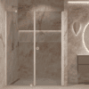 Alcove shower screen Hietakari Forma 317, white frame, grey tinted glass Alcove shower screen Hietakari Forma 317, white frame, grey tinted glass