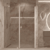 Alcove shower screen Hietakari Forma 317, white frame, bronze tinted glass Alcove shower screen Hietakari Forma 317, white frame, bronze tinted glass