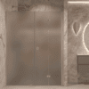 Alcove shower screen Hietakari Forma 318, aluminium frame, grey satin glass Alcove shower screen Hietakari Forma 318, aluminium frame, grey satin glass