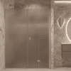 Alcove shower screen Hietakari Forma 318, aluminium frame, brown satin glass Alcove shower screen Hietakari Forma 318, aluminium frame, brown satin glass