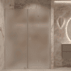 Alcove shower screen Hietakari Forma 318, aluminium frame, super bright satin glass Alcove shower screen Hietakari Forma 318, aluminium frame, super bright satin glass