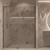 Alcove shower screen Hietakari Forma 318, Cocoa frame, grey tinted glass Alcove shower screen Hietakari Forma 318, Cocoa frame, grey tinted glass