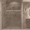 Alcove shower screen Hietakari Forma 318, Mocha frame, grey tinted glass Alcove shower screen Hietakari Forma 318, Mocha frame, grey tinted glass