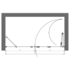 Alcove shower screen Hietakari Forma 318, fixed wall + folding door – view 2 Alcove shower screen Hietakari Forma 318, fixed wall + folding door – 2