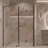 Alcove shower screen Hietakari Forma 318, fixed wall + folding door – view 6 Alcove shower screen Hietakari Forma 318, fixed wall + folding door – 6