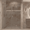Alcove shower screen Hietakari Forma 318, Sand frame, grey tinted glass Alcove shower screen Hietakari Forma 318, Sand frame, grey tinted glass