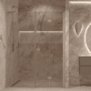 Alcove shower screen Hietakari Forma 318, Sand frame, bronze tinted glass Alcove shower screen Hietakari Forma 318, Sand frame, bronze tinted glass