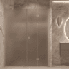 Alcove shower screen Hietakari Forma 318, Sand frame, brown satin glass Alcove shower screen Hietakari Forma 318, Sand frame, brown satin glass