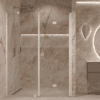 Alcove shower screen Hietakari Forma 318, fixed wall + folding door Alcove shower screen Hietakari Forma 318, fixed wall + folding door