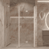 Alcove shower screen Hietakari Forma 318, white frame, super bright glass Alcove shower screen Hietakari Forma 318, white frame, super bright glass