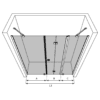 Alcove shower screen Hietakari Forma 320 – 3D drawing Alcove shower screen Hietakari Forma 320 – 3D drawing