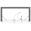 Alcove shower screen Hietakari Forma 320 – dimension drawing Alcove shower screen Hietakari Forma 320 – dimension drawing