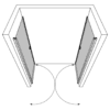 Alcove shower screen Hietakari Forma 321 – 3D drawing 2 Alcove shower screen Hietakari Forma 321 – 3D drawing 2