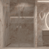 Alcove shower screen Hietakari Forma 321, aluminium frame, grey tinted glass Alcove shower screen Hietakari Forma 321, aluminium frame, grey tinted glass