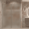 Alcove shower screen Hietakari Forma 321, aluminium frame, satin frosted glass Alcove shower screen Hietakari Forma 321, aluminium frame, satin frosted glass