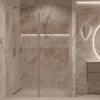 Alcove shower screen Hietakari Forma 321, aluminium frame, super bright glass Alcove shower screen Hietakari Forma 321, aluminium frame, super bright glass