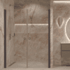 Alcove shower screen Hietakari Forma 321, Cocoa frame, clear glass Alcove shower screen Hietakari Forma 321, Cocoa frame, clear glass