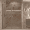 Alcove shower screen Hietakari Forma 321, Mocha frame, bronze tinted glass Alcove shower screen Hietakari Forma 321, Mocha frame, bronze tinted glass
