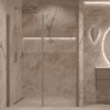 Alcove shower screen Hietakari Forma 321, Mocha frame, super bright glass Alcove shower screen Hietakari Forma 321, Mocha frame, super bright glass