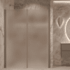 Alcove shower screen Hietakari Forma 321, Mocha frame, super bright satin glass Alcove shower screen Hietakari Forma 321, Mocha frame, super bright satin glass