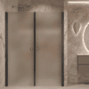 Alcove shower screen Hietakari Forma 321, black frame, satin frosted glass Alcove shower screen Hietakari Forma 321, black frame, satin frosted glass