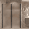 Alcove shower screen Hietakari Forma 321, black frame, super bright satin glass Alcove shower screen Hietakari Forma 321, black frame, super bright satin glass
