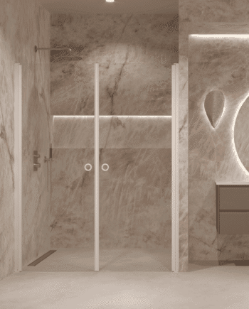 Alcove shower screen Hietakari Forma 321, hinged door + hinged door