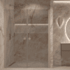 Alcove shower screen Hietakari Forma 321, Sand frame, grey tinted glass Alcove shower screen Hietakari Forma 321, Sand frame, grey tinted glass