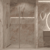 Alcove shower screen Hietakari Forma 321, Sand frame, clear glass Alcove shower screen Hietakari Forma 321, Sand frame, clear glass