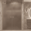 Alcove shower screen Hietakari Forma 321, Sand frame, brown satin glass Alcove shower screen Hietakari Forma 321, Sand frame, brown satin glass