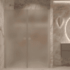 Alcove shower screen Hietakari Forma 321, Sand frame, satin frosted glass Alcove shower screen Hietakari Forma 321, Sand frame, satin frosted glass