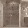 Alcove shower screen Hietakari Forma 321, white frame, grey tinted glass Alcove shower screen Hietakari Forma 321, white frame, grey tinted glass