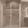 Alcove shower screen Hietakari Forma 321, white frame, super bright glass Alcove shower screen Hietakari Forma 321, white frame, super bright glass