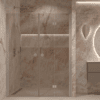 Alcove shower screen Hietakari Forma 322, aluminium frame, bronze tinted glass Alcove shower screen Hietakari Forma 322, aluminium frame, bronze tinted glass