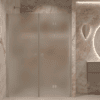 Alcove shower screen Hietakari Forma 322, aluminium frame, satin frosted glass Alcove shower screen Hietakari Forma 322, aluminium frame, satin frosted glass