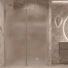 Alcove shower screen Hietakari Forma 322, aluminium frame, super bright satin glass Alcove shower screen Hietakari Forma 322, aluminium frame, super bright satin glass