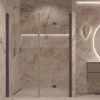 Alcove shower screen Hietakari Forma 322, Cocoa frame, clear glass Alcove shower screen Hietakari Forma 322, Cocoa frame, clear glass