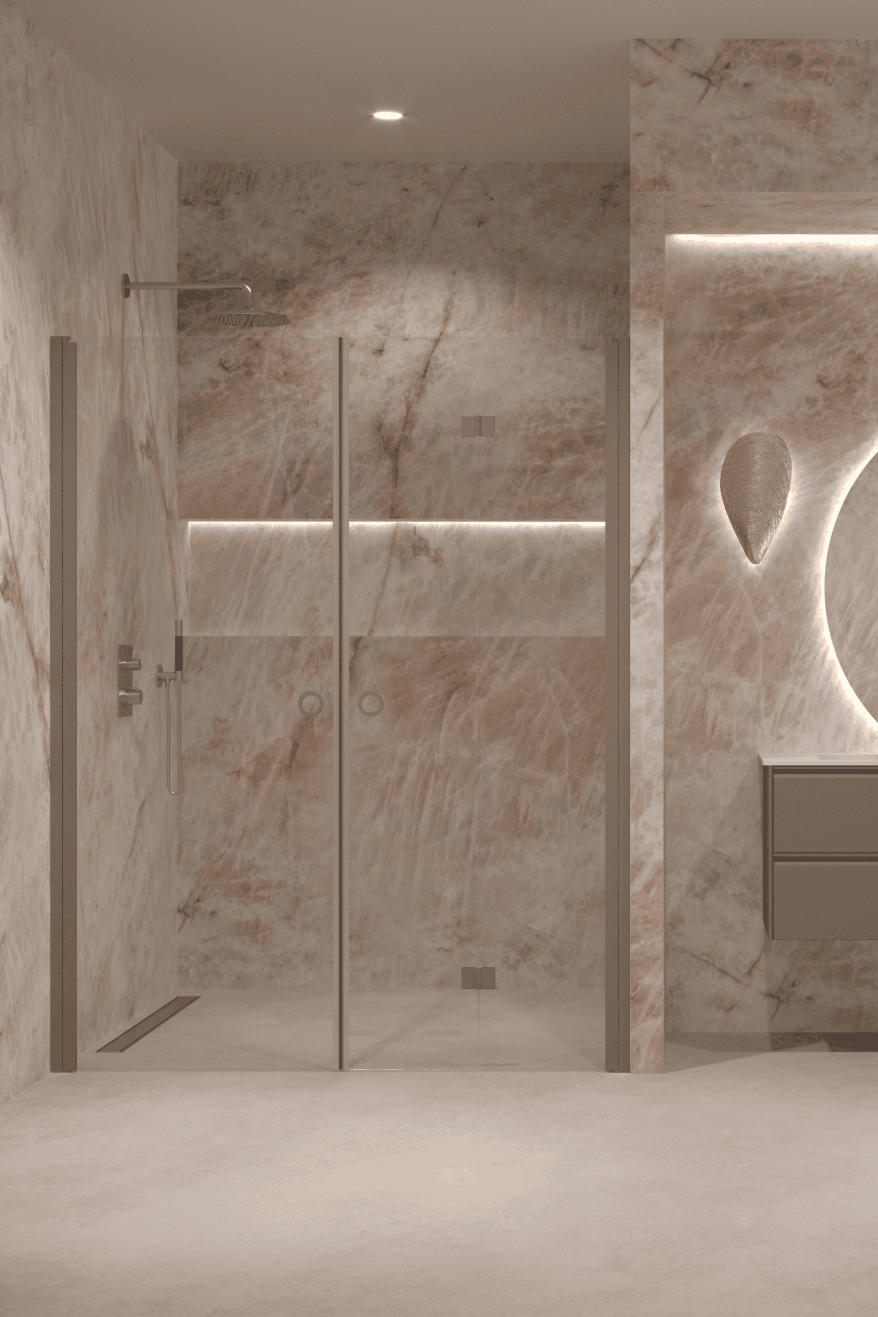 Alcove shower screen Hietakari Forma 322, hinged door + folding door – 8
