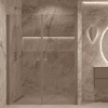 Alcove shower screen Hietakari Forma 322, Mocha frame, bronze tinted glass Alcove shower screen Hietakari Forma 322, Mocha frame, bronze tinted glass