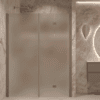 Alcove shower screen Hietakari Forma 322, Mocha frame, satin frosted glass Alcove shower screen Hietakari Forma 322, Mocha frame, satin frosted glass