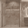 Alcove shower screen Hietakari Forma 322, Mocha frame, super bright glass Alcove shower screen Hietakari Forma 322, Mocha frame, super bright glass