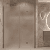 Alcove shower screen Hietakari Forma 322, Mocha frame, super bright satin glass Alcove shower screen Hietakari Forma 322, Mocha frame, super bright satin glass