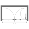 Alcove shower screen Hietakari Forma 322, hinged door + folding door – view 2 Alcove shower screen Hietakari Forma 322, hinged door + folding door – 2
