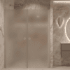 Alcove shower screen Hietakari Forma 322, Sand frame, satin frosted glass Alcove shower screen Hietakari Forma 322, Sand frame, satin frosted glass