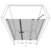 Alcove shower screen Hietakari Forma 323, hinged door + hinged door with fixed part – view 3 Alcove shower screen Hietakari Forma 323, hinged door + hinged door with fixed part – 3